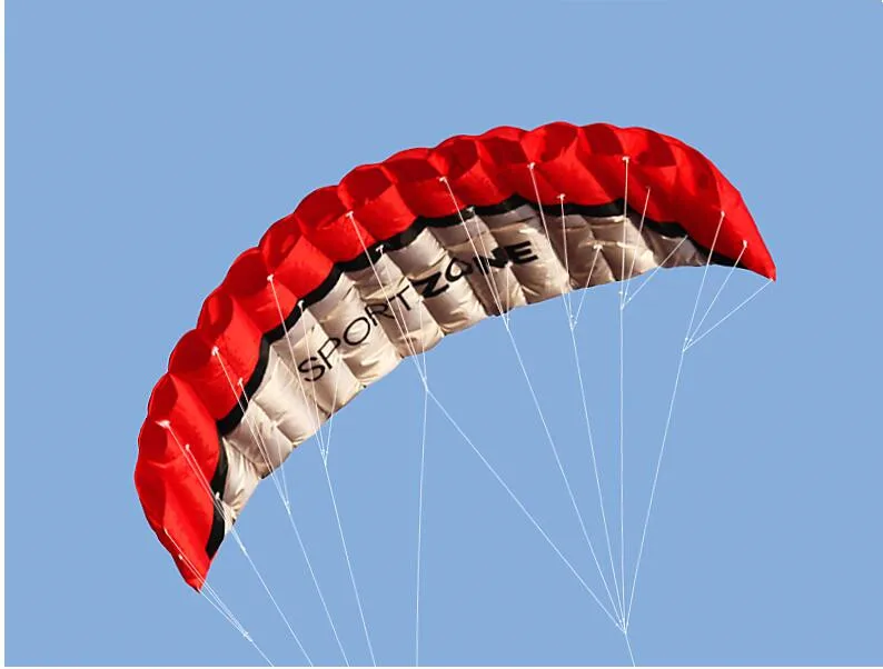 

Fun!!!250CM Dual Line Parafoil Stunt Kite With Flying Tools Braid Sailing surf Rainbow Kite Outdoor Sports For gift toys