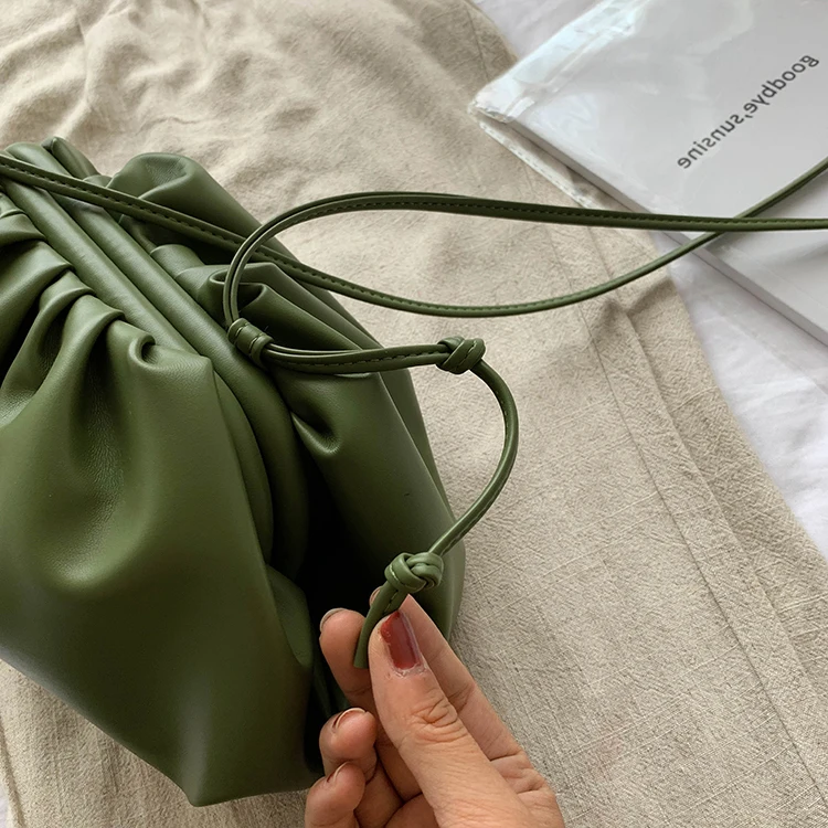 [BXX] Женская сумка через плечо на одно плечо, универсальная сумка с клапаном, модная сумка из искусственной кожи, Женская плиссированная посылка, клатч HG098
