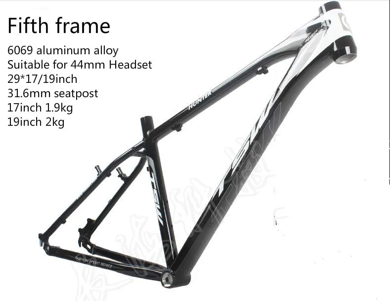 Sale 31.6mm seatpostFree shipping  V/Disc brakes  29*17/19inch frame  MTB frame  Mountain bike  6069 aluminum  alloy frame  29er  27 6