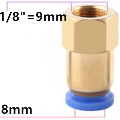 BSP 1/" 1/4" 3/" 1/2" Латунные Пневматические разъемы нажимные фитинги для воздушных труб 4 мм 6 мм 8 мм 10 мм 12 мм 14 мм - Цвет: 1l8 x 8mm