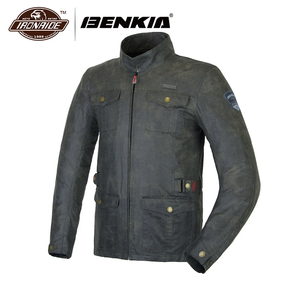 

BENKIA Motorcycle Racing Vintga Jacket Autumn Winter Retro-style Jacket Motorbike Riding Clothing Jaqueta Motoqueiro