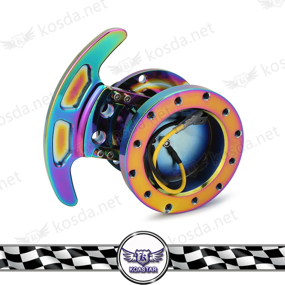 

Neo Chrome Rainbow Pop-up Car Steering Wheel Hub Ataptor Steering Wheel Quick Release steering wheel hub adapter