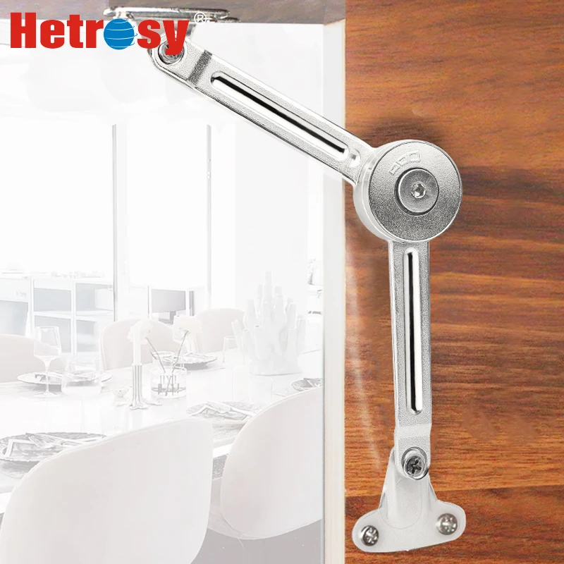 

Hetrosy Hydraulic Hinge Adjustable Lid Stay Flap door Fittings Lift Up Stay Randomly Stop