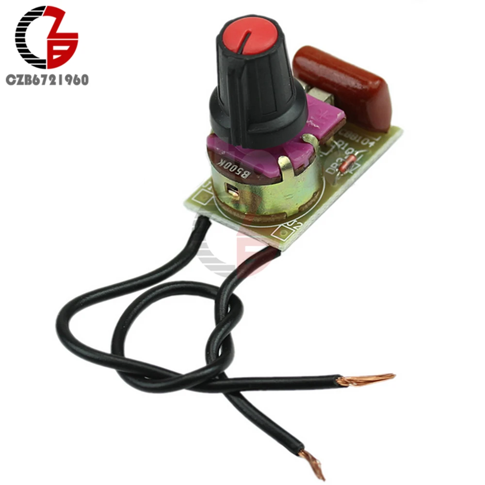 

100W Dimmer Switch Module Knob Switch Speed Regulation DIY Kit Components