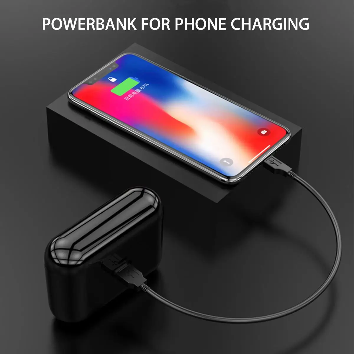 Insma 3500 mah tws bluetooth 5.0 fones