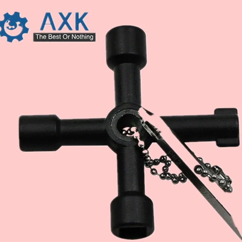 

4 In 1 Cross Switch Key Wrench With Accessories Universal Square Triangle Train Electrical Cupboard Box Elevator Cabinet Alloy