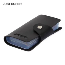 Promotion Black PU Leather Card Case Business Card Holder font b Men b font Women Credit
