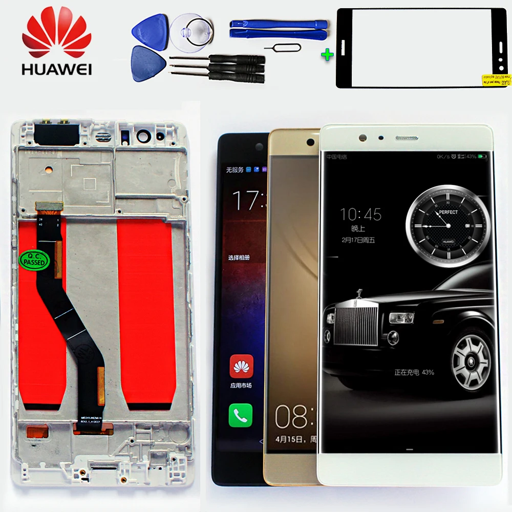 ЖК дисплей для Huawei P9 Plus 5 дюймов сенсорный экран дигитайзер Сенсорная панель в