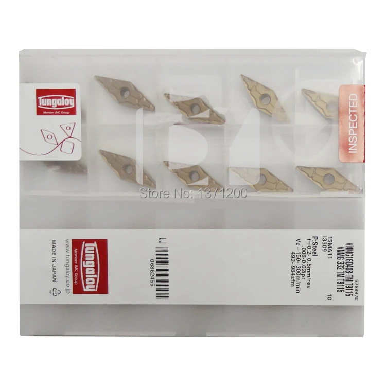 10 PCS Tungaloy VNMG160408TM T9115 carbide turning inserts for working