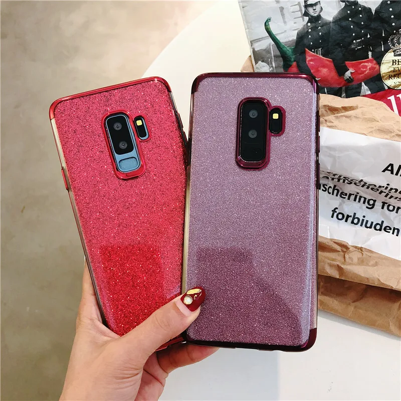 Блестящий чехол ТПУ для Samsung S9 Note 9 8 S8 Plus S7 S6 Edge J2 J3 J5 J7 Pro J4 J6 2018 A3 A5 A6 A7 A8 2016 2017