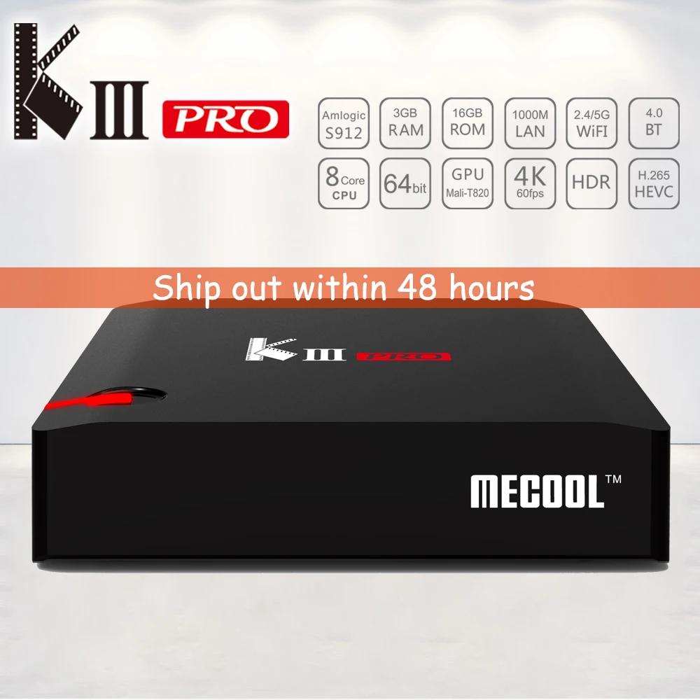 Prix pour MECOOL KIII PRO Smart TV Box Octa core Amlogic S912 DVB T2 et DVB S2 Android 6.0 Construit en 2.4G/5G WiFi Bluetooth 4.0 Médias lecteur Prix pour MECOOL KIII PRO Smart TV Box Octa core Amlogic S912 DVB T2 et DVB S2 Android 6.0 Construit en 2.4G/5G WiFi Bluetooth 4.0 Médias lecteur