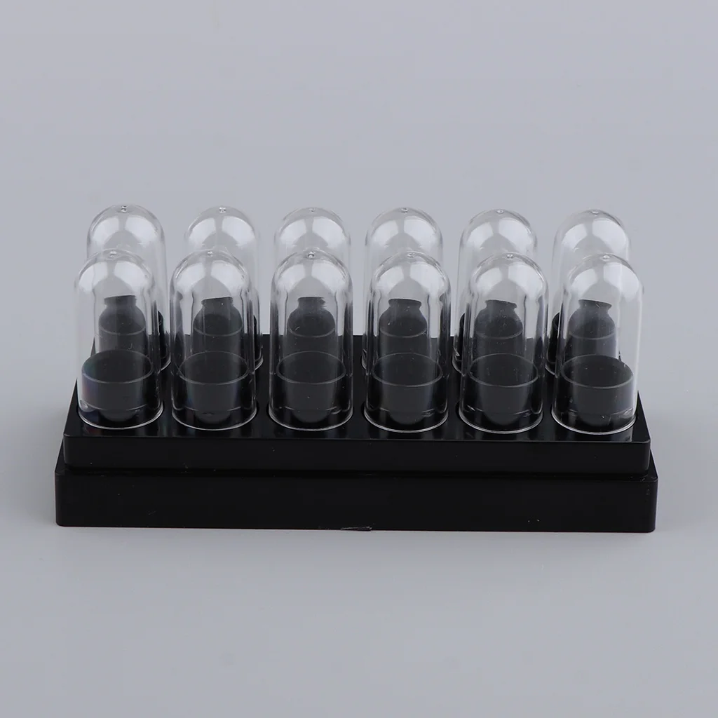 Set of 12 Holes Round Empty Lip Balm Lipstick Containers Lip Gloss Tubes Mold Sets 9.3mm 