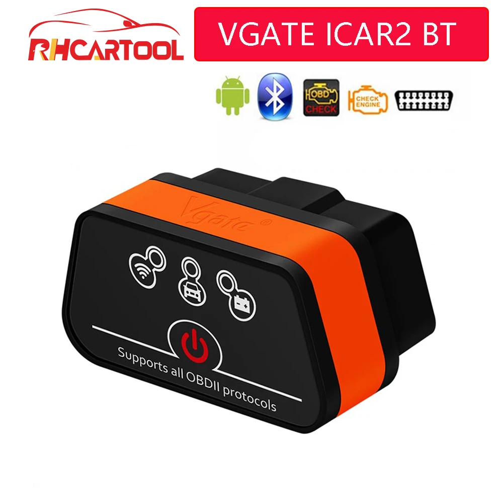 Vgate iCar2 ELM327 Bluetooth OBD 2 сканер iCar 2 mini elm 327 obd2 OBD II диагностический инструмент адаптер для android/PC считыватель кодов