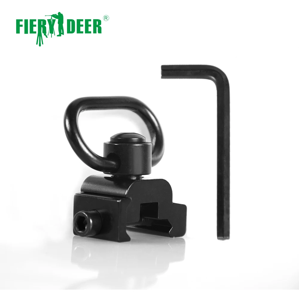

Fiery Deer 20mm Push Button QD Heavy Duty Quick Release 1.25" Sling Swivel Adapter Mount Set for Picatinny Base Rail Rifle Sight
