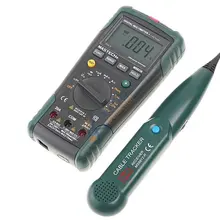 2 в 1 MASTECH MS8236 автоматический Диапазон Цифровой мультиметр+ сетевой кабельный трек Тестер провода линии телефонный трекер, Цена нетто