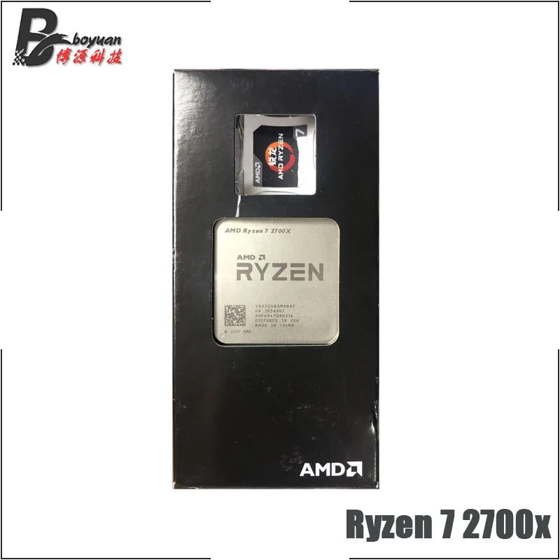 Процессор AMD Ryzen 7 2700X R7 2700X3,7 GHz Восьмиядерный синтеидальный процессор L3 = 16M 105W YD270XBGM88AF Socket AM4 и с вентилятором