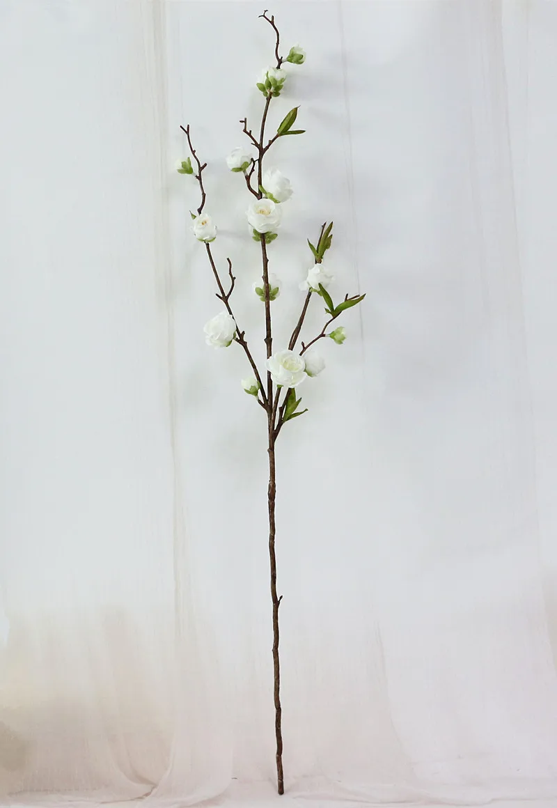 Flone Artificial Cherry Flower Simulation Peach Blossom Silk Flowers Fake Flower Branch Bouquet Wedding Home Party Decor Art (9)