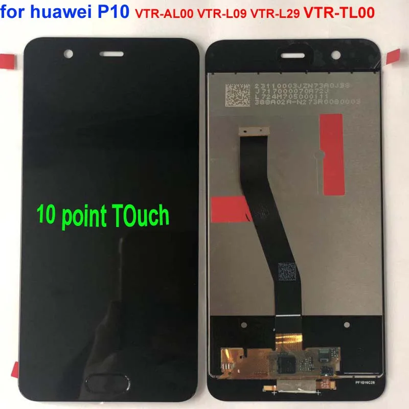 

For HUAWEI P10 Display LCD Touch Screen with Frame Original for HUAWEI P10 LCD Display with Fingerprint 5.1 inch VTR-L09 L10 L29
