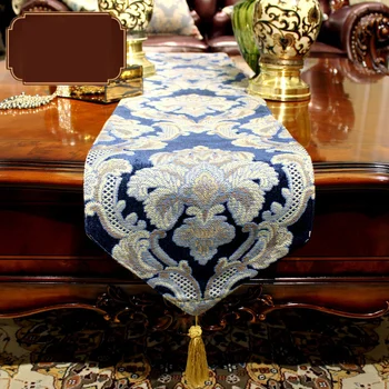 

luxury modern European embroidered floral TV cabinet table bed flag table runner M425