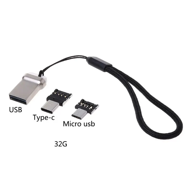 Флеш-накопитель карта памяти U диск 32 ГБ Micro usb type-C адаптер для хранения данных компьютер ноутбук ПК телефон