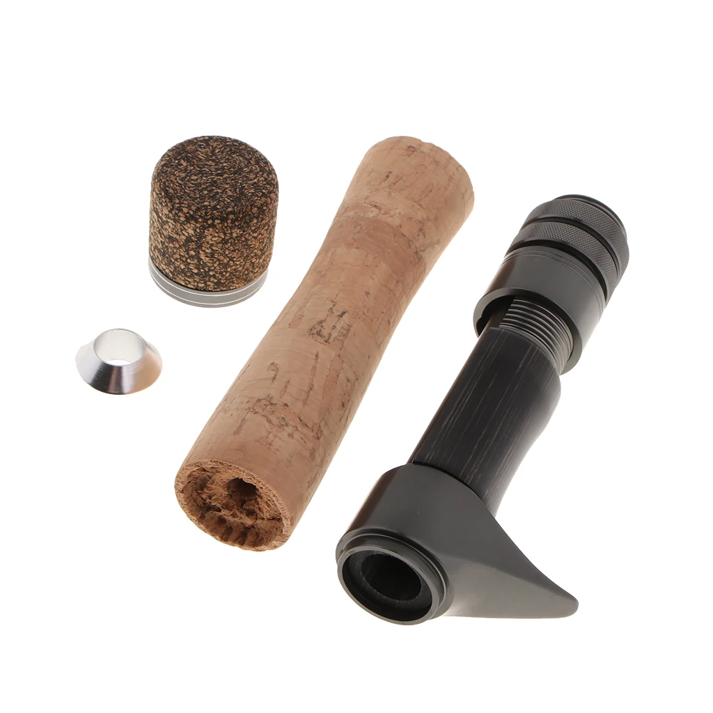 Fishing Pole Repair Composite Cork Wood Handle With Casting Reel Seat Set Grip Spinning Handle Fishing Tackle Accessories