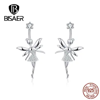 

Stud Earrings BISAER 925 Sterling Silver Fairy Story Exquisite Women Silver Earrings Sterling Silver Jewelry brincos EFE144