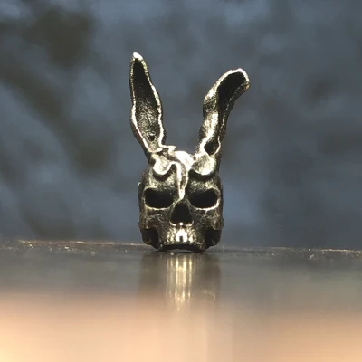 Ювелирное изделие, темный череп серьги 925 пробы серебро гипоаллергенный, имеет женскую индивидуальность кролик серьги - Окраска металла: A-1pc
