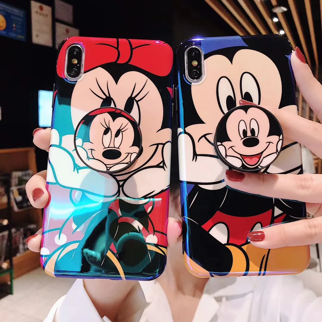 Чехол для iPhone X Xs Max Xr 10 8 7 6 6s Plus с изображением Микки Минни милого мультфильма