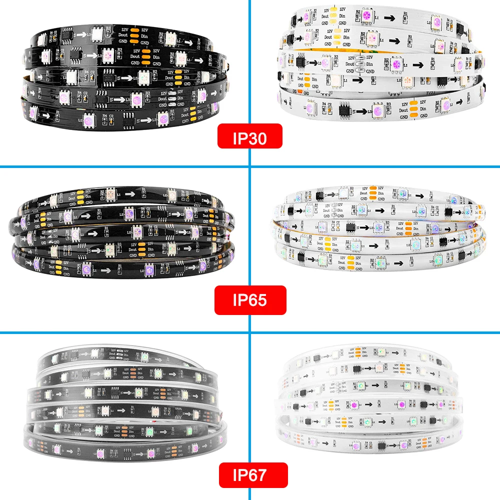 Светодиодная лента Dream color WS2811 5 20 м 5050 RGB SP106E музыкальный контроллер