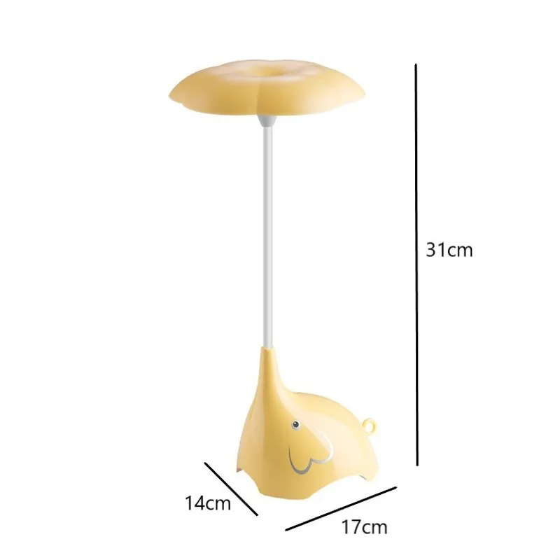 Детский светодиодный ночник, Детская лампа для детской комнаты, спальня, лампа в форме слона, зарядка от аккумулятора, настраиваемый свет, настольная лампа, USB прикроватная лампа