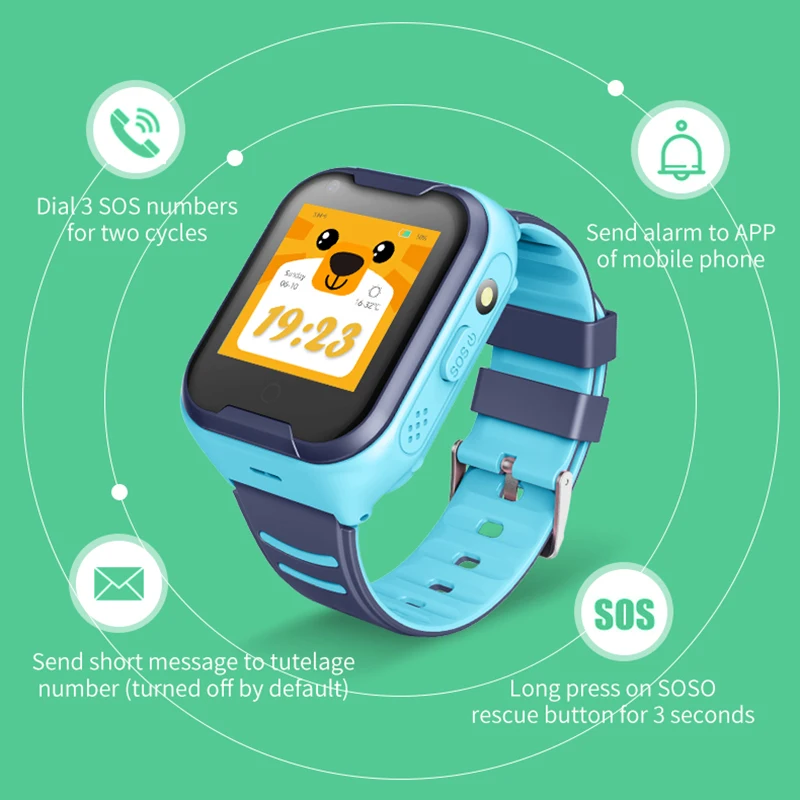 New Smart Watch Kids Touch Screen Camera Positioning Children's Watches SOS Call Location Anti-Lost Reminder Children Clock