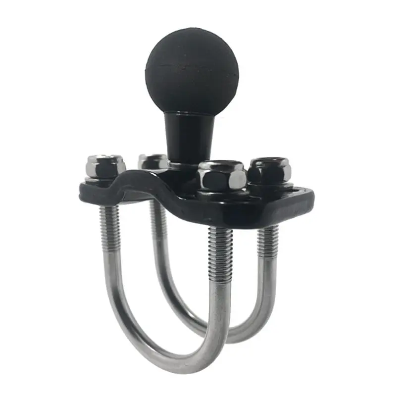 

Double U-Bolt Mounting Base Motorcycle Bike Handlebar Rail Mount Base Phone Holder Stand with Ball for Gopro Camera for Garmin