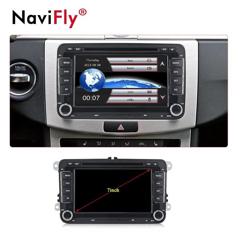 Flash Deal Windows Ce 6.0 7" Car GPS Navigation for VW Volkswagen SKODA GOLF 5 Golf 6 POLO PASSAT B5 B6 JETTA TIGUAN dvd player FM BT RDS 3