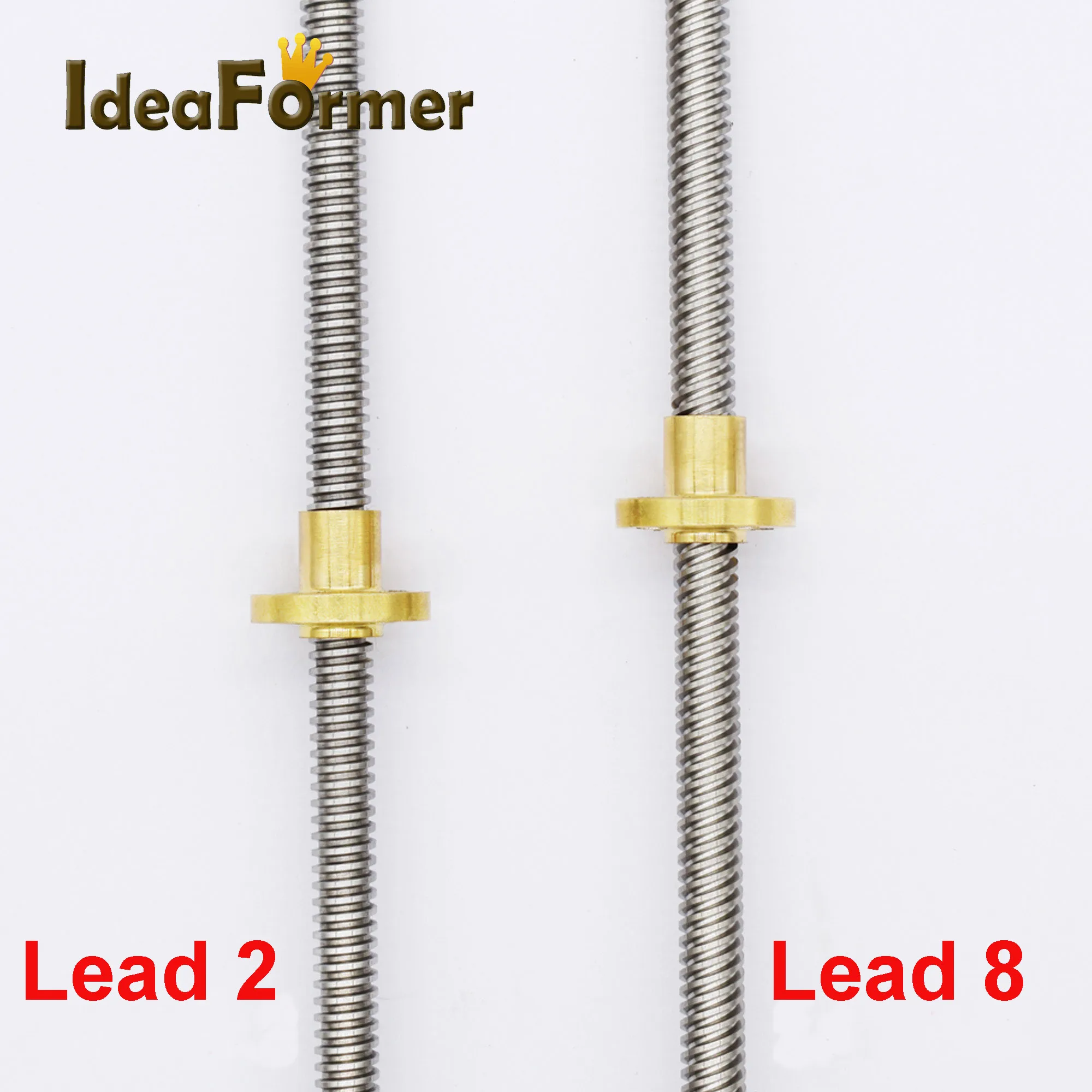 3D Printer Lead Screw Diameter 8mm Thread 8mm or 2mm Length 200mm 300mm