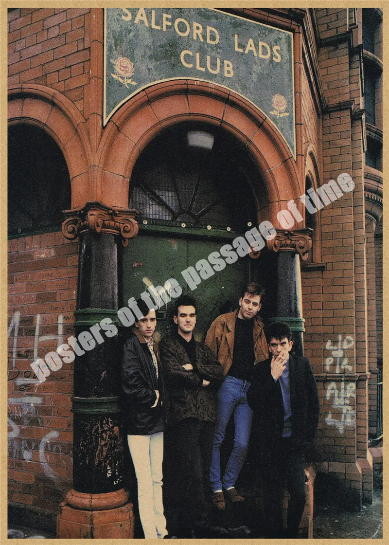 Ностальгический рок The Smiths с фото группы старая бумага плакат армейский вентилятор гостиная художественные изделия для стен стикер бар дизайн
