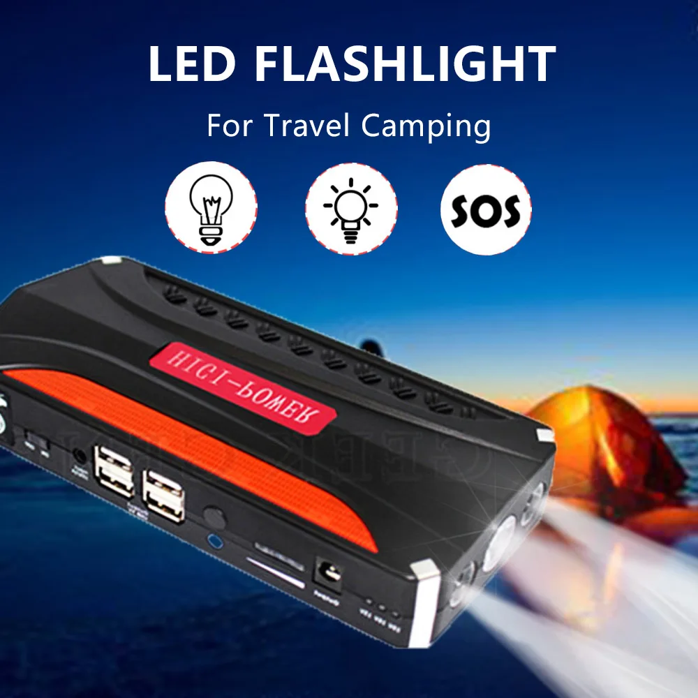 2019 MultiFunction Emergency Car Jump Starter Mini 12V Portable Power Bank Car Charger Battery Booster for Cars Starting Device