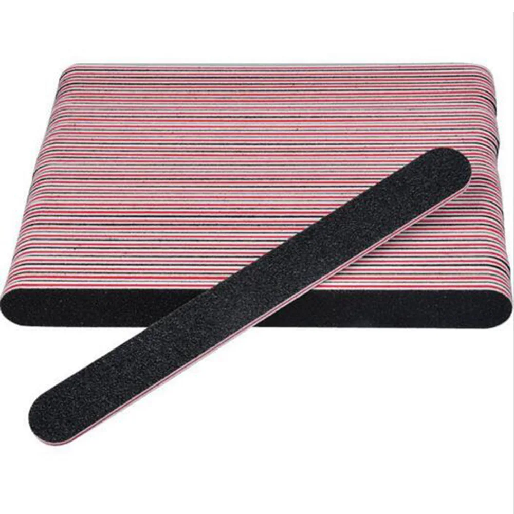 

10Pcs/lot Nail File Buffer 100/180 Nail Art Sanding Buffer Files Manicure UV Gel Tips Pedicure Tool Salon Black