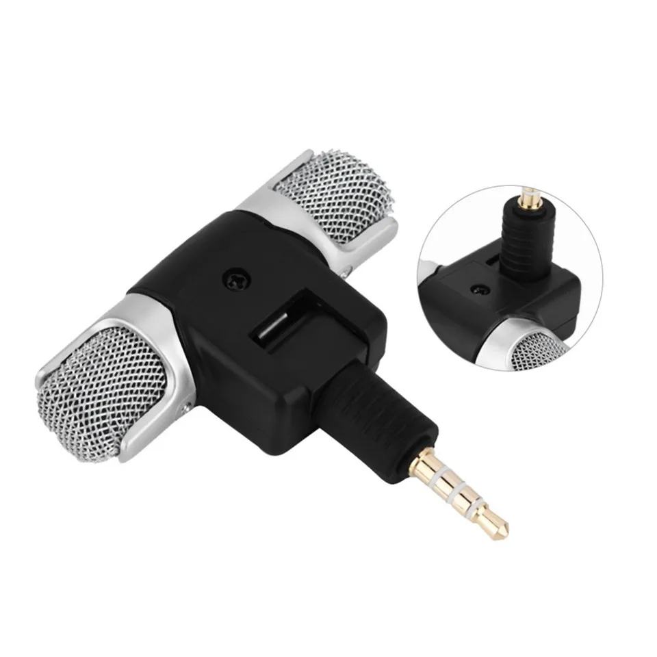 YKSO Mini Stereo Microphone Digital Mic adapter 3.5mm Jack for PC Computer For Laptop Smart Mobile Phone Microphone (3)