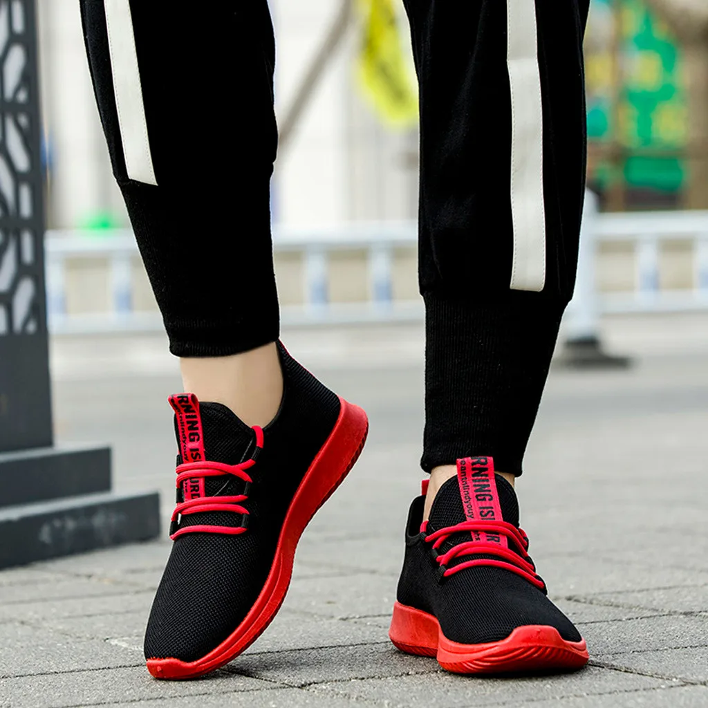 Мужская Нескользящая легкая обувь для бега; модная спортивная обувь из сетчатого материала для улицы; дышащие кроссовки на платформе с низким берцем для студентов