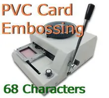Stamping Machine MANUAL 68 LETTER Magnetic ID PVC Plastic Card membership Card Embosser Embossing Machine FAST SHIPPING