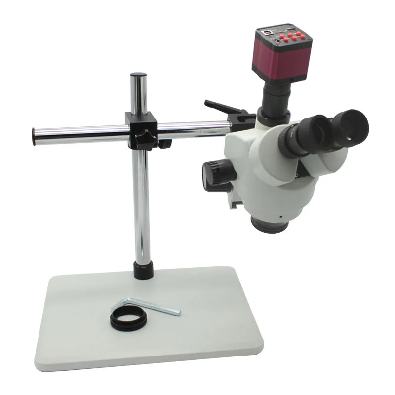 Trinocular Stereo Microscope 3.5X 90X Continuous Zoom Magnification+