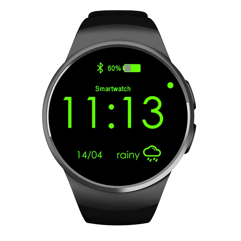 Умные часы Pewant KW18 с монитором сердечного ритма Montre коннектор умные часы для samsung gear s3 s2 Android для Apple iphone IOS - Цвет: Black