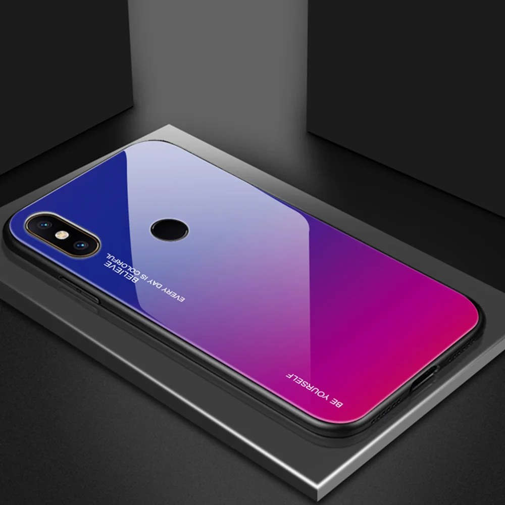 Colorful-Gradient-Tempered-Glass-Case-for-Xiaomi-Mi9SE-A1-A2-Max3-Mix3-Redmi-7-Note-7 (4)