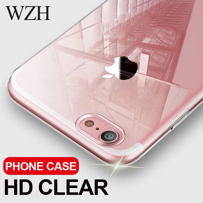 

Ultra Thin Soft Transparent TPU Case For iPhone 8 7 Plus Clear Silicone Full Cover For iPhone 7 Plus 8 Phone Case Capa Coque