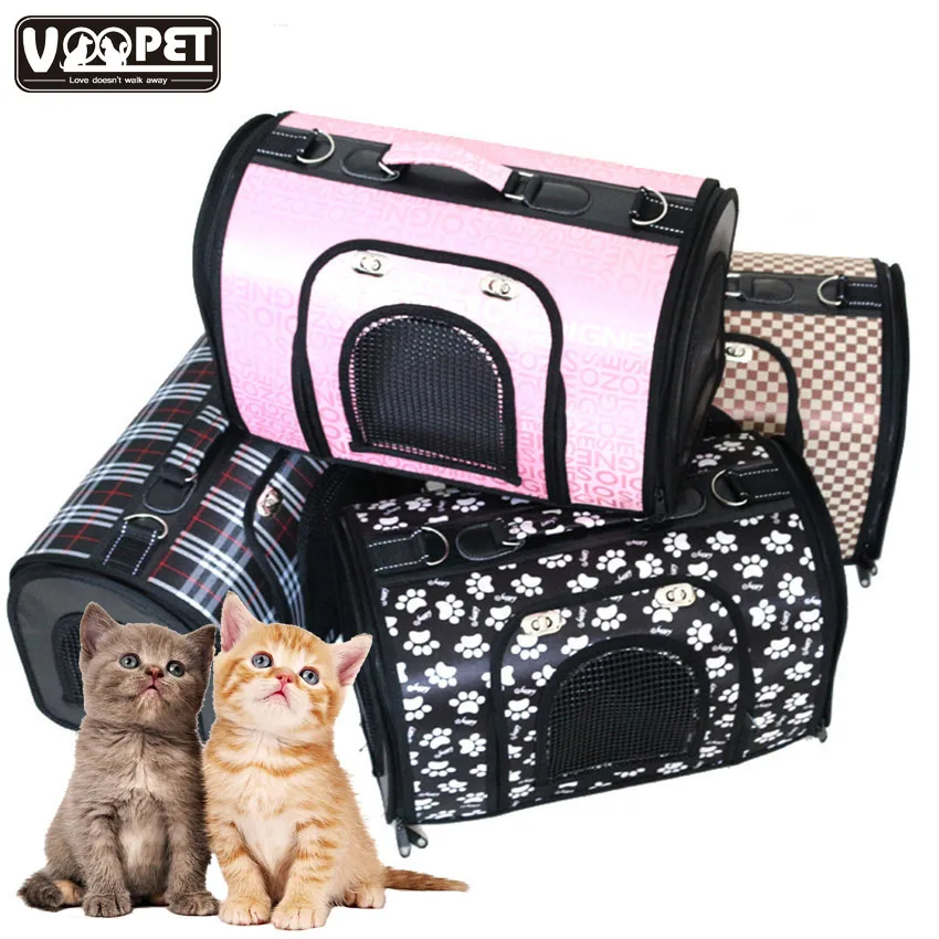 Pet Backpack Messenger Carrier Bags Cat Dog Carrier Outgoing Travel Packets Breathable Pet Handbag for Kitty Puppy and Small Dog