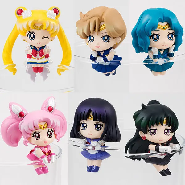 

6pcs/set 5CM sailor moon cupTsukino Usagi Venus Mercury action figure PVC toys collection anime cartoon model toys collectible