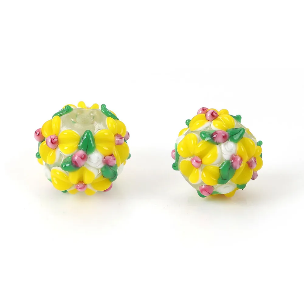 DoreenBeads бисерами из окрашенным стекла Стекло заключенная Цветочные бусины