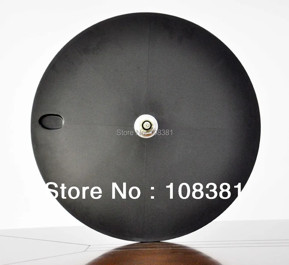 Cheap 700C full carbon rear disc tubular wheel road bike TT bicycle rear disc wheel for track bike fixed gear 0