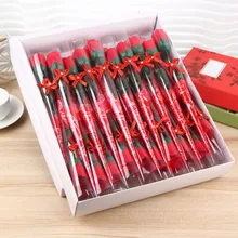 40 шт. красный/розовый цветок розы подарок на день Святого Валентина искусственные розы букет ручной работы имитация мыла цветок