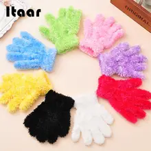 Перчатки для танцев мягкие многоцветные Плюшевые Вязаные детские подарки для выступлений детский сад зима